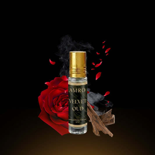 AMRO Velvet Oud Attar Bottle – Rose and Oud Premium Perfume Oil