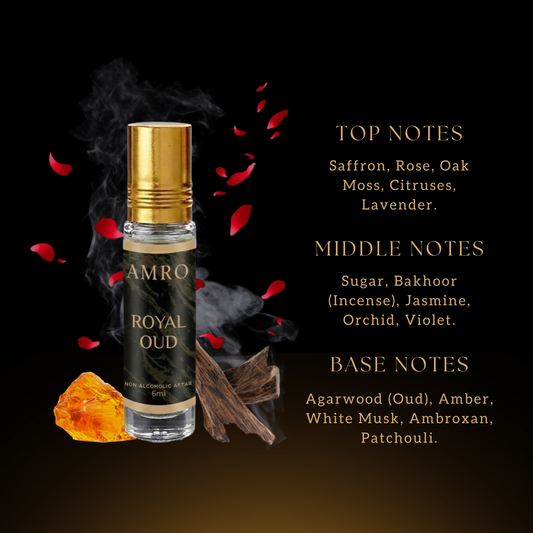 AMRO Royal Oud Attar – Luxury Long Lasting Oud Perfume Oil