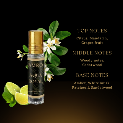 AMRO Aqua Royal Attar Notes  – Premium Fresh Aquatic Fragrance
