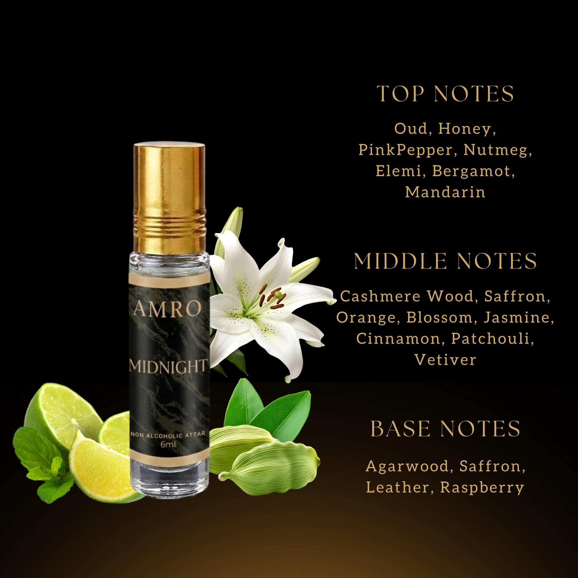AMRO Midnight Attar Close Up – Deep Warm Musky Perfume Oil
