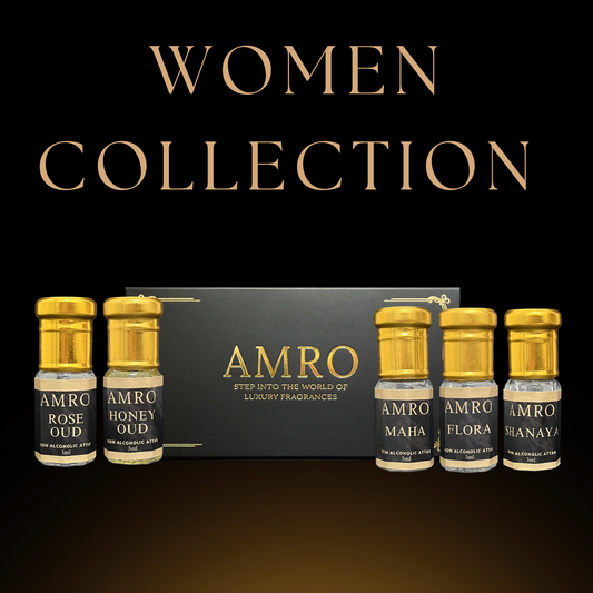 AMRO Women Attar Collection – Floral Long Lasting Perfume Oils Set