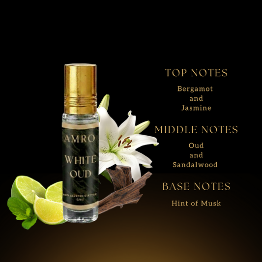 AMRO White Oud Attar Close Up – Clean Soft Oud Perfume Oil