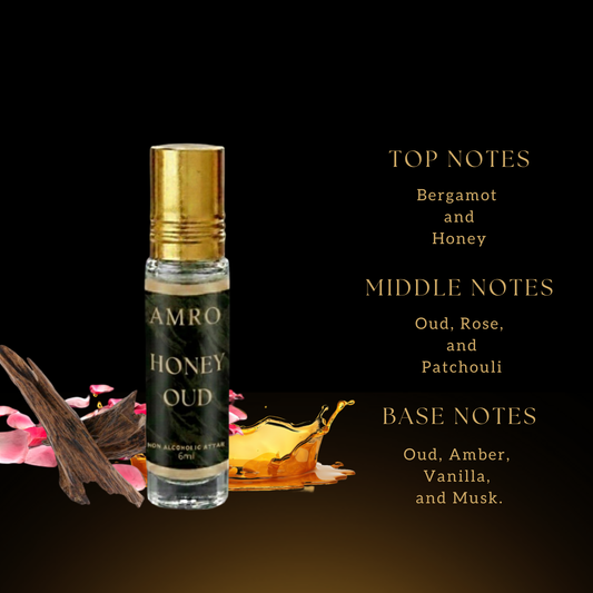 AMRO Honey Oud Attar Bottle – Sweet Oud Premium Perfume Oil