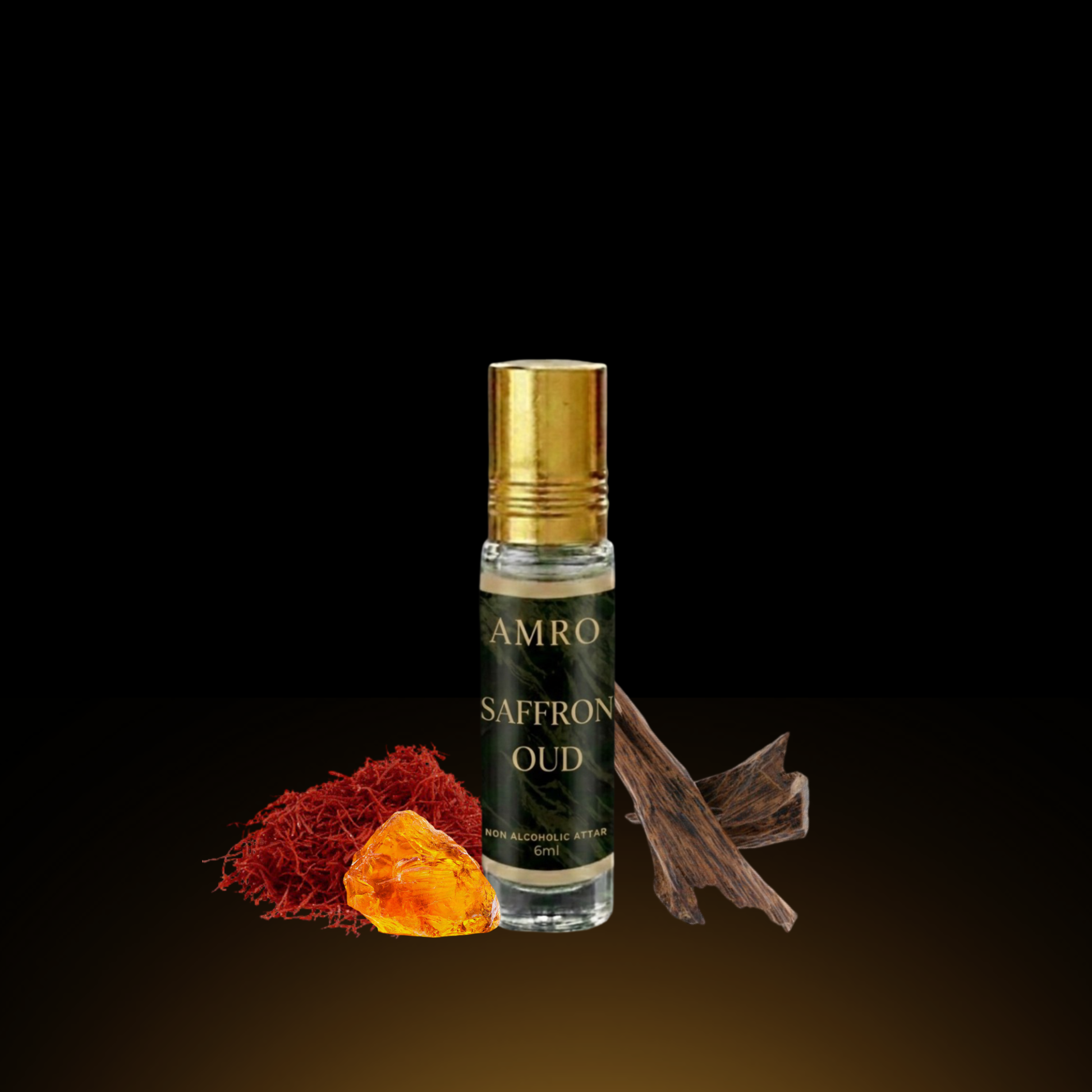 AMRO Saffron Oud Attar – Rich Saffron Oud Premium Fragrance Oil