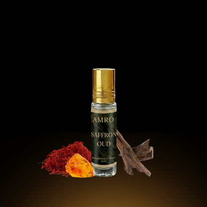 AMRO Saffron Oud Attar – Rich Saffron Oud Premium Fragrance Oil