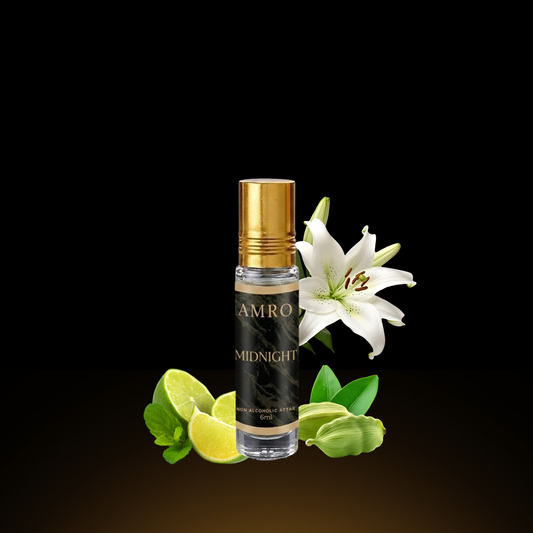 AMRO Midnight Attar Bottle – Rich Dark Premium Perfume Oil